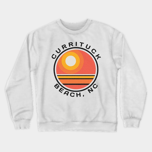 Currituck Beach, NC Summertime Vacationing Sunrise Crewneck Sweatshirt by Contentarama